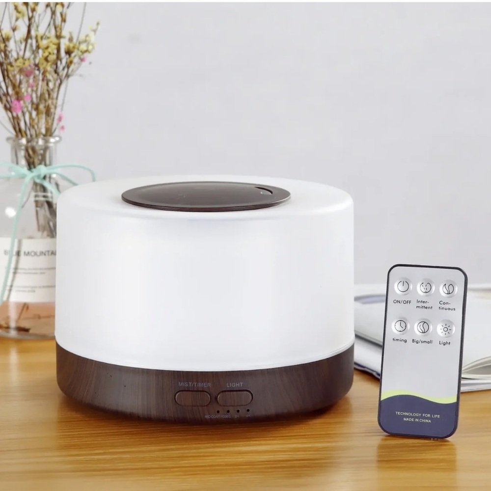 Diffuser + 6 Essential Oils + USB cable Ultrasonic Remote Control NEW